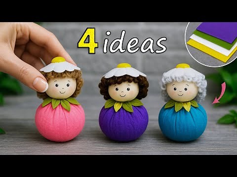 4 Adorable Felt Dolls💖I Made Lots and Sold Them All🎀DIY Ideas for Beginners