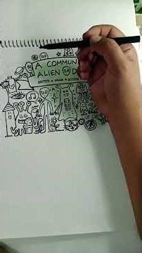 Watch Me Draw Alien Community Part 5 #doodlearttutorial #arttherapy #doodle #viralart