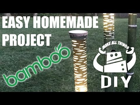 LED Bamboo Landscape Lights - NO WIRE - NO COST - DIY
