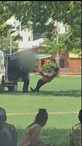 WA Police are investigating an incident involving an officer in Western Australia's north after a video emerged of him appearing to throw an older man to the ground. A police spokeperson has confirmed the officer who was filmed in an altercation with a man in Broome yesterday has been stood aside, pending the investigation. A community member captured vision of an officer and a man clashing at Male Oval, in the town centre, about 2pm on Tuesday, February 19. A police spokesperson said an 'invest