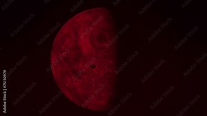 Animation of red moon through all of the phases