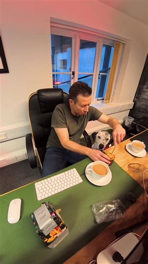 It’s 3pm and that means one thing… #afternoontea break with our @Tesco #panetone #onemanandhisdog #dalmatiansoftiktok