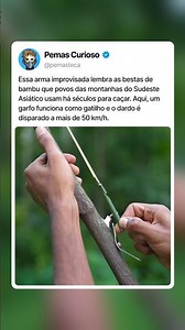 O estilingue de BAMBU com gatilho de garfo 🏹