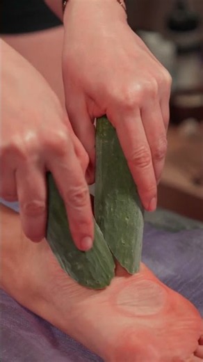 Cucumber Foot Massage ASMR 🥒 Gliding Triggers ✨ #asmr #footmassage