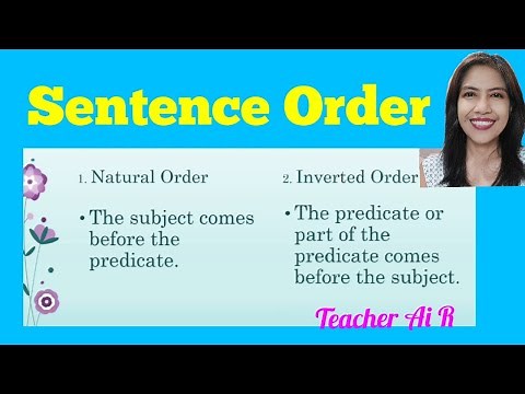 Sentence Order II Natural Order and Inverted Order II Teacher Ai R