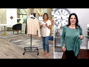 AnyBody Ribbed Pointelle Henley Sleep Set on QVC