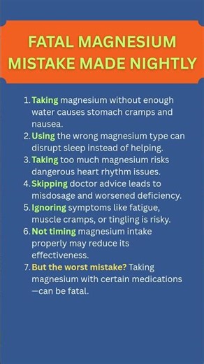 Wait—what?! This common nightly magnesium mistake could be harming your health drastically.