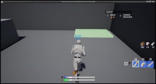 UE4跟着教程仿制的建造系统的建筑预览以及资源的使用和判断
