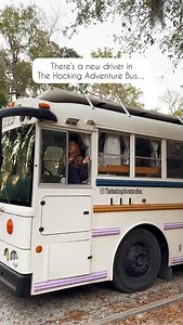 6.6K views · 317 reactions | BUT she won’t be driving the bus  yet! Would you be comfortable driving a 36’ converted school bus ?!? | The Hocking Adventure Bus | Facebook