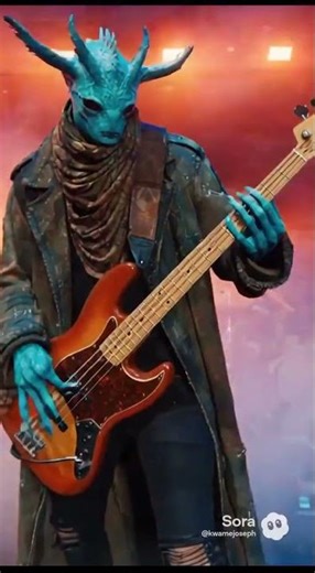 Human Rocks Out With an Intergalactic Alien Band #fypシ゚viral #ai #fypシ #fyp #sora2 #viral #fypage