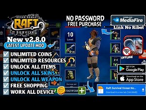 Raft Survival Ocean Nomad Mod Apk v2.8.0 New 2026 - Unlock All Skins & Unlimited Coins