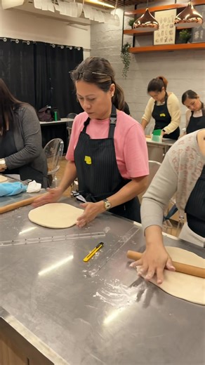 Hand-rolled chocolate croissant. Want to learn how to make different types of croissants by hand? Check out our upcoming workshops! You can find more details in the comment section. #CroissantWorkshop #croissant | ChefJhordan