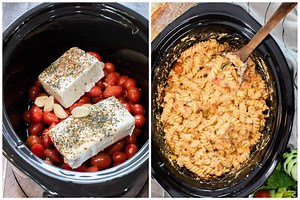 Slow Cooker Feta and Tomato Pasta {Tik Tok Recipe}