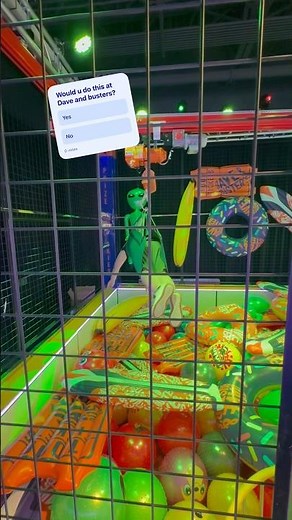 Dave and busters human claw machine!