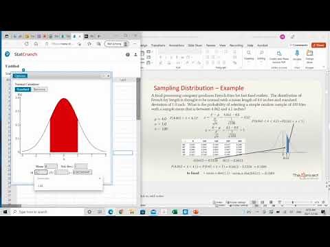 Sampling Distribution in StatCrunch