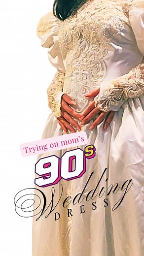 They really borrowed an altered my mama’s wedding dress! #raminarated #assyrianwedding #weddingdress #90swedding | Ramina Rated