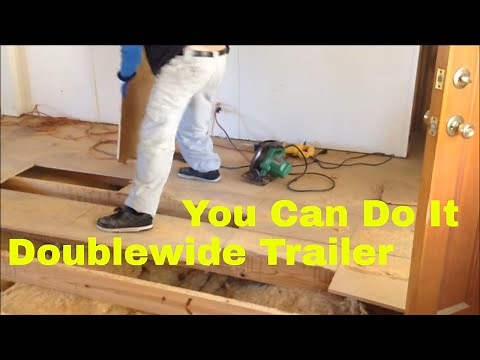 Mobile Home Double Wide Trailer Floor Repairs DIY