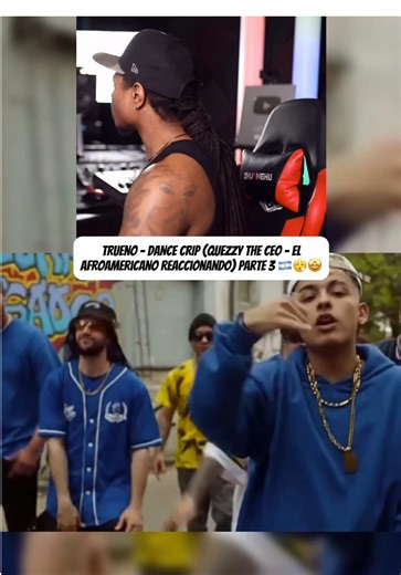 TRUENO - DANCE CRIP (QUEZZY THE CEO - EL AFROAMERICANO REACCIONANDO) PARTE 3 #trueno #quezzytheceo #dancecrip #reaction #fyp