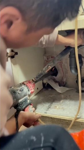 second-floor check valve and overflow pipe installation.