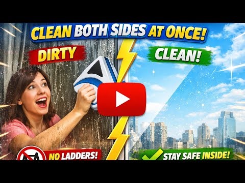 This Magnetic Window Cleaner lets you clean both sides of the glass at the same time.