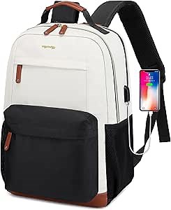 CAYINTOP School Backpack for Teen Girls - Cute College Backpacks Student Bookbag Travel Back Pack for Women with USB Charger 15.6 inch Laptop Bags Anti-theft Casual Daypack