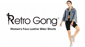 Watch womens faux leather biker shorts on Amazon Live