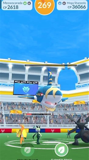 Mega Sharpedo raid in #pokémongo #games