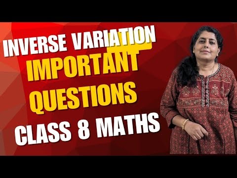 Important questions on inverse Variation or proportion | class 8 | Maths Made Easy Academy |