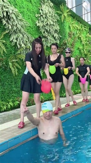 Crazy Water Challenge | Funny Pool Moments✨💦#swimming #fun #shorts