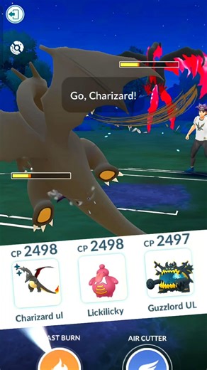 Shiny ✨ Charizard 🔥 Lickilicky 🔥 Guzzlord 💥 || ‪@pokemongo‬ #shorts #battle #pvpteam