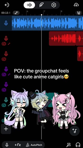 nya ichi ni san nya arigatouu 😼by balzaaaks girls ft our gacha sonas HUEHEUEUE were so kawaii🦇🪽🎭 im ngl i had the time of my life editing this red: @mai ´ཀ` purple: rein (me) teal: @yéoin ib: @miya KYAA #nyaichinisan #satire #groupchat #cover #bandlab
