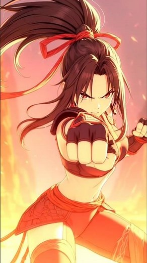 🔥 Epic Anime Girl Fighter – Intense Battle Scene in Rocky Arena | Cinematic Warm Lighting Action