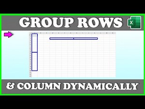 Excel-Group Rows and Column Dynamically: Excel Indirect Function