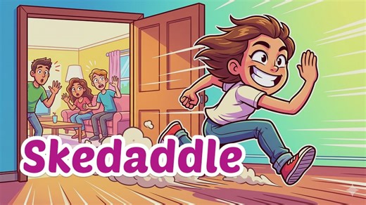 这个单词自带音效！Skedaddle 到底怎么用？