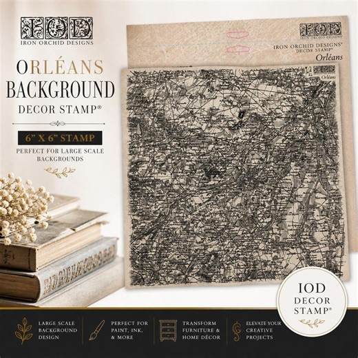 Orléans IOD Stamp 12x12 Vintage Map Texture Stamp Furniture Background Stamp Mixed Media & Junk Journal Stamp Orleans - Etsy
