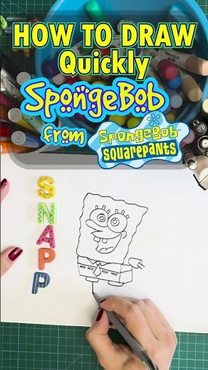 How to Draw Spongebob Squarepants. Easy Step by Step Tutorial