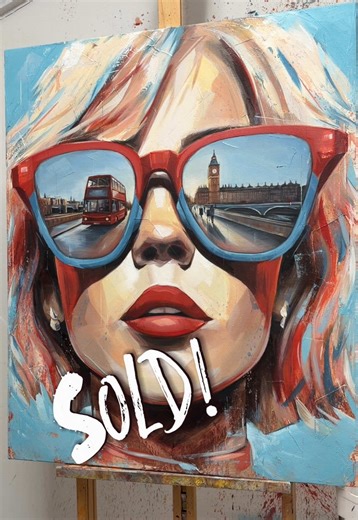 ‘Westminster Sunset’ found it’s home yesterday during the Private View of Fresh Art Fair at Alexandra Palace, through The Wey Gallery 🌇🤩 Chuffed to bits - what a welcome home!