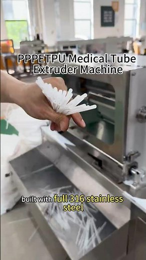 Medical Tubing Extrusion Line Full Process – High Speed PVC Medical Tube Production #PVC medical