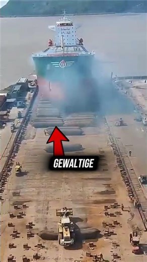 Warum werden riesige Schiffe SEITLICH ins Wasser geworfen?
