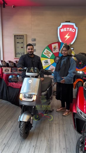 SPIN THE WHEEL CHALLENGE 🤩METRO E8S REVIEW❤️ ~AVAILABLE AT ALI KHAN AUTO COMPANY~ FOR DETAILS OR BOOKINGS CONTACT US ON📞 WHATSAPP : 0315-5550747 CELL : 0315-5550747 𝑺𝒑𝒆𝒆𝒅-𝒖𝒑 𝒚𝒐𝒖𝒓 𝒂𝒅𝒗𝒆𝒏𝒕𝒖𝒓𝒆 𝒘𝒊𝒕𝒉 𝙈𝙤𝙪𝙣𝙩𝙖𝙞𝙣 𝘾𝙡𝙞𝙢𝙗𝙚𝙧 𝗠𝗘𝗧𝗥𝗢 𝗘𝟴𝗦 𝗣𝗥𝗢 𝗘𝗹𝗲𝗰𝘁𝗿𝗶𝗰 𝗦𝗰𝗼𝗼𝘁𝗲𝗿 Upto 125 km / charge (3 units of electricity) Speed: Upto 65. ⚡ Economy Mode Drive Range upto 125 km per charge ⚡ Power Mode Drive Range upto 110 km per charge ⚡ Turbo Mode Drive Range upto 8