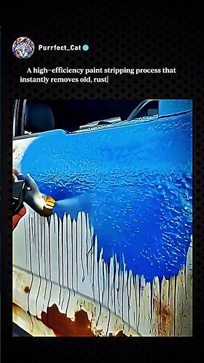 Stripping Rusted Car Paint Completely to Bare Metal #worker #process #craft #equipment #skills