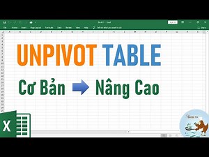 Cách sử dụng Unpivot table trong Excel