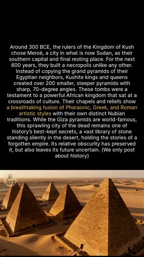 The forgotten pyramids of Sudan tell the story of a powerful African kingdom. #history #archaeology #ancienthistory | Make Known