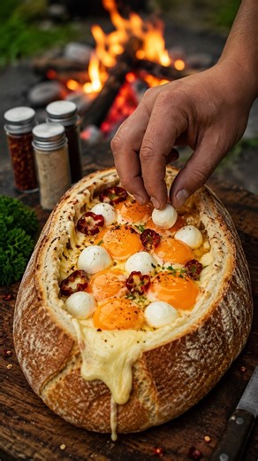 This Outdoor Bread Hack is Insanely Good #bbq #firecooking #genius