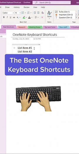 The best #OneNote shortcuts #Microsoft #techtips #teachertechtips #gtd #notetaking #LearnOnTikTok #officetips 6990118858912779525cc | Mike Tholfsem