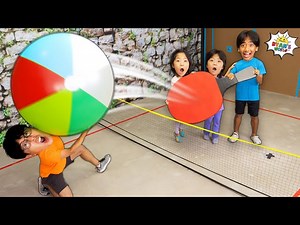 Ryan's GIANT Ping Pong Family Tournament! - Videos For Kids