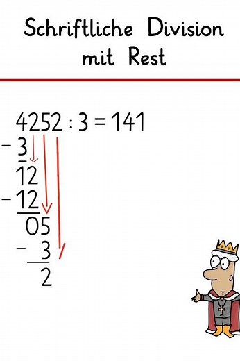 Schriftliche Division mit Rest - Vorbereitung Klassenarbeit Mathe