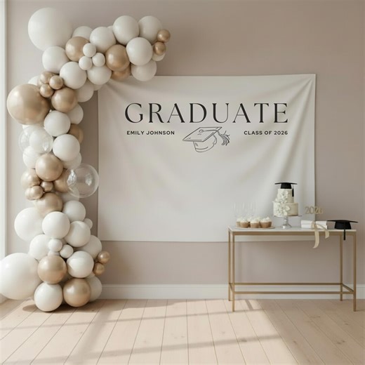 Custom Class of 2026 Banner, Personalized Graduation Party Decorations, Grad Party Decor, High School Graduation Sign, Welcome Yard Sign - Etsy