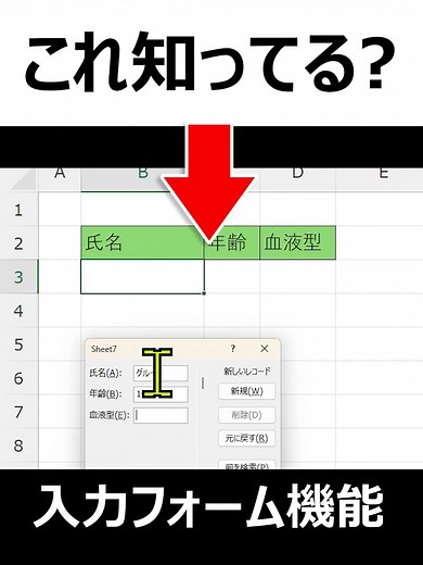 エクセル入力フォームの設定と使い方徹底解説