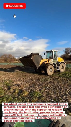 Wheel Loader Loads Compost for Land Fertility#viralvideo #shorts